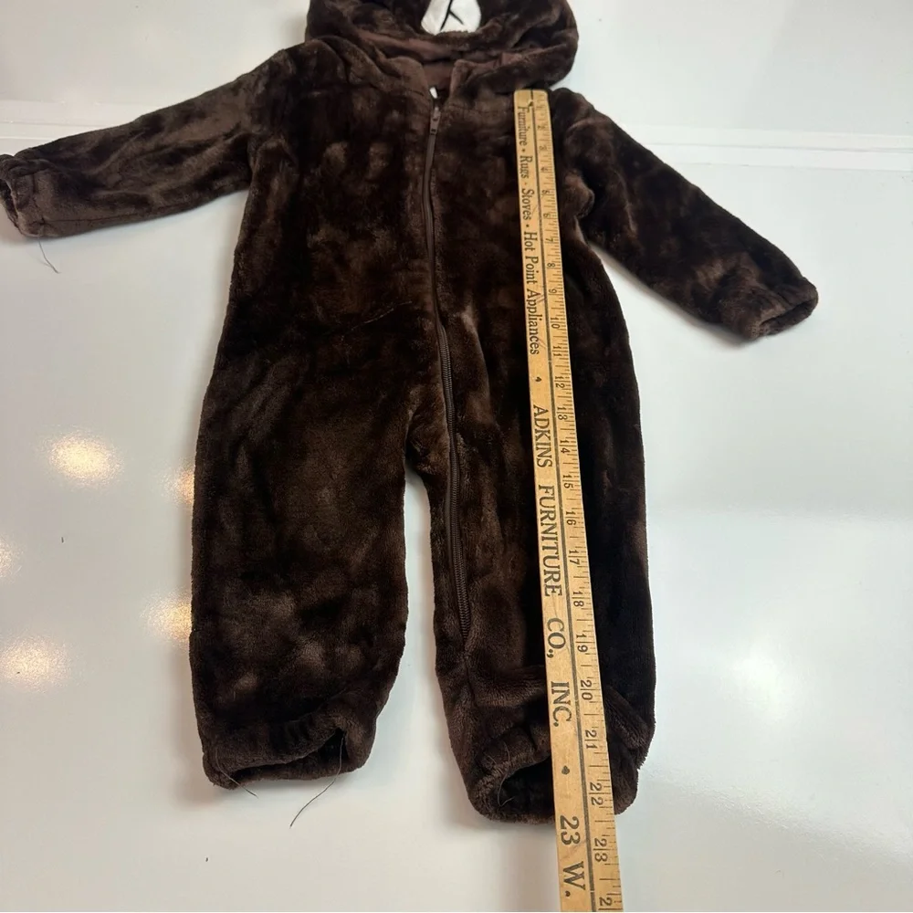 Baby Brown Bear Fleece Hooded Onesie | Cozy Costume · Fall Winter
